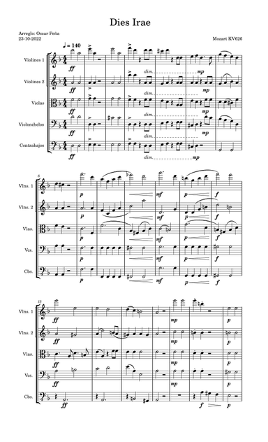 Dies Irae (arr. Oscar Peña)