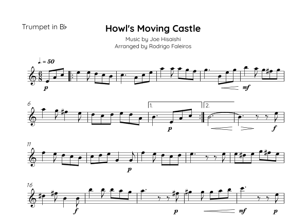 Howl's Moving Castle (arr. Rodrigo Faleiros)