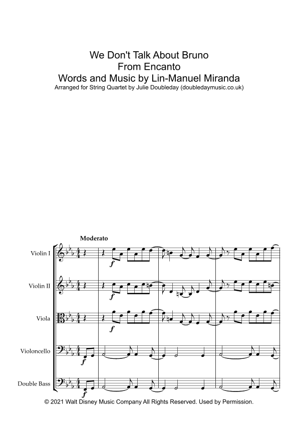 We Don't Talk About Bruno (arr. Julie Doubleday)