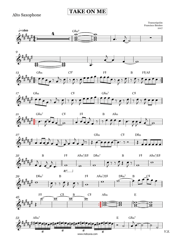 Take On Me (arr. Francisco Benitez)