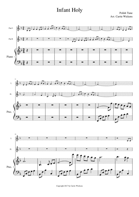 Infant Holy Infant Lowly (arr. Carrie Wickens)