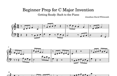 Beginner Prep for C Major Invention by Bach