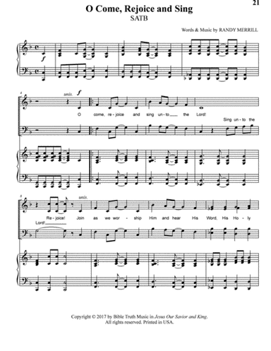 O Come, Rejoice And Sing