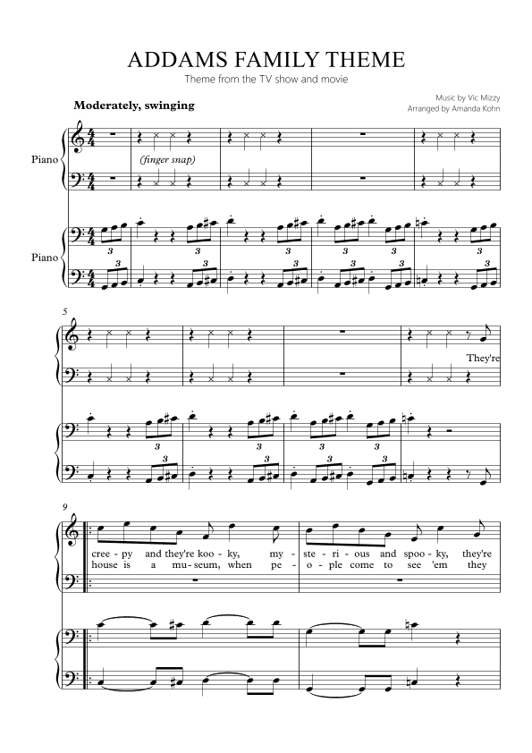 Addams Family Theme (arr. Amanda Kohn)