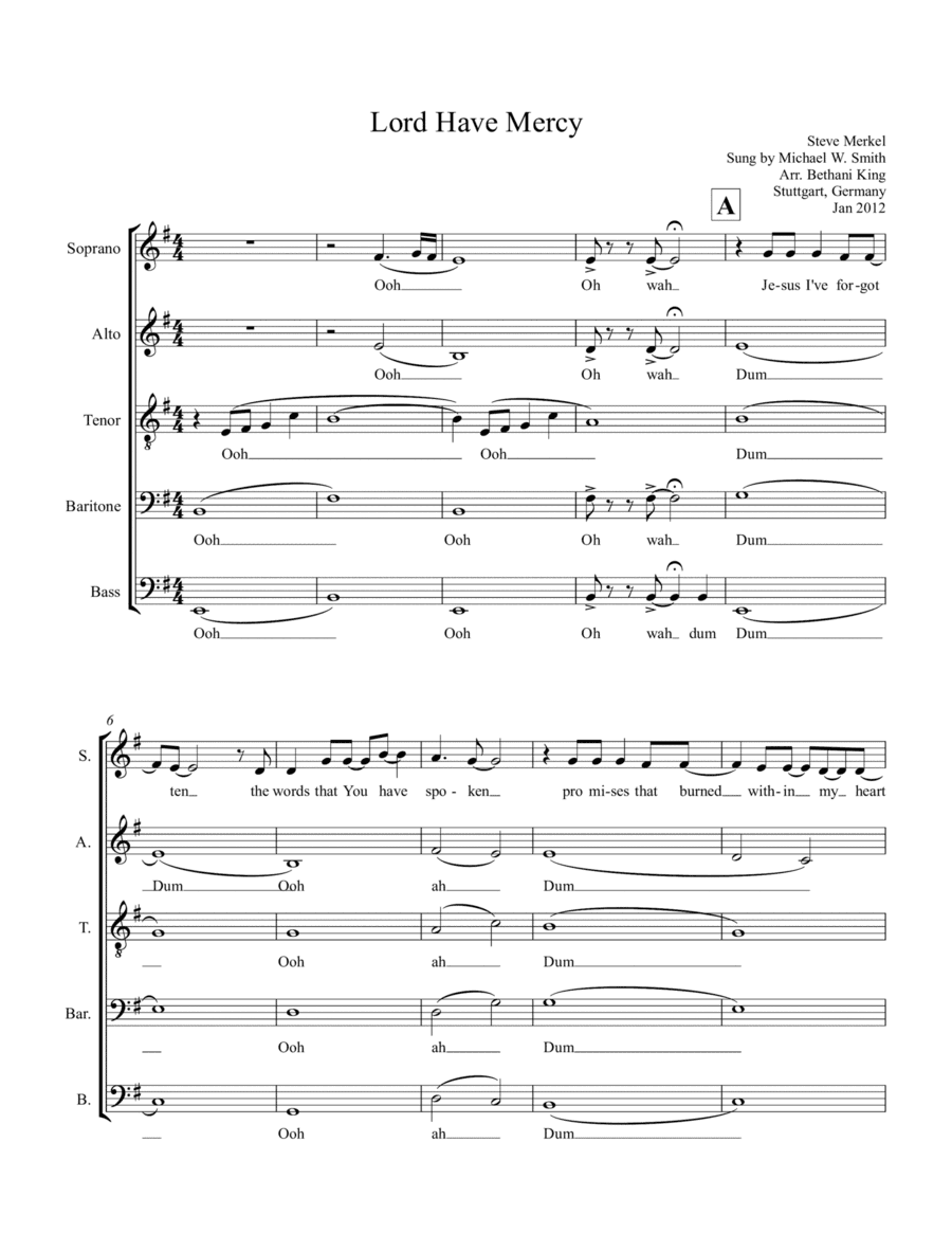 Lord Have Mercy (arr. Bethani King)
