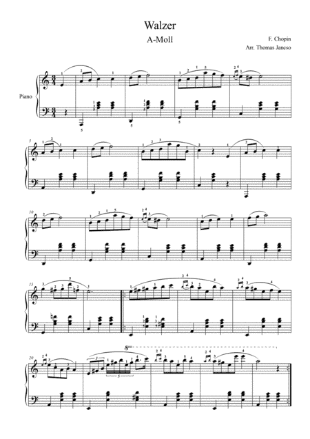 Waltz in A-Minor (arr. Thomas Jancso)