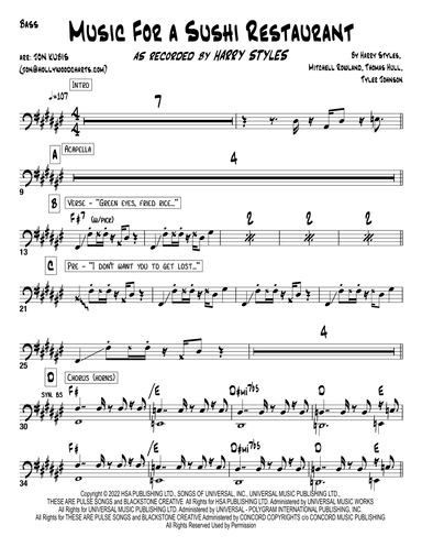 Music For A Sushi Restaurant (arr. Hollywood Charts)