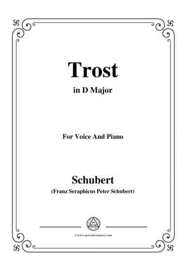 Schubert-Trost,in D Major,for Voice&Piano (arr. MSM)
