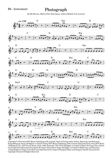 Photograph (arr. Fabio Eduardo de Oliveira)