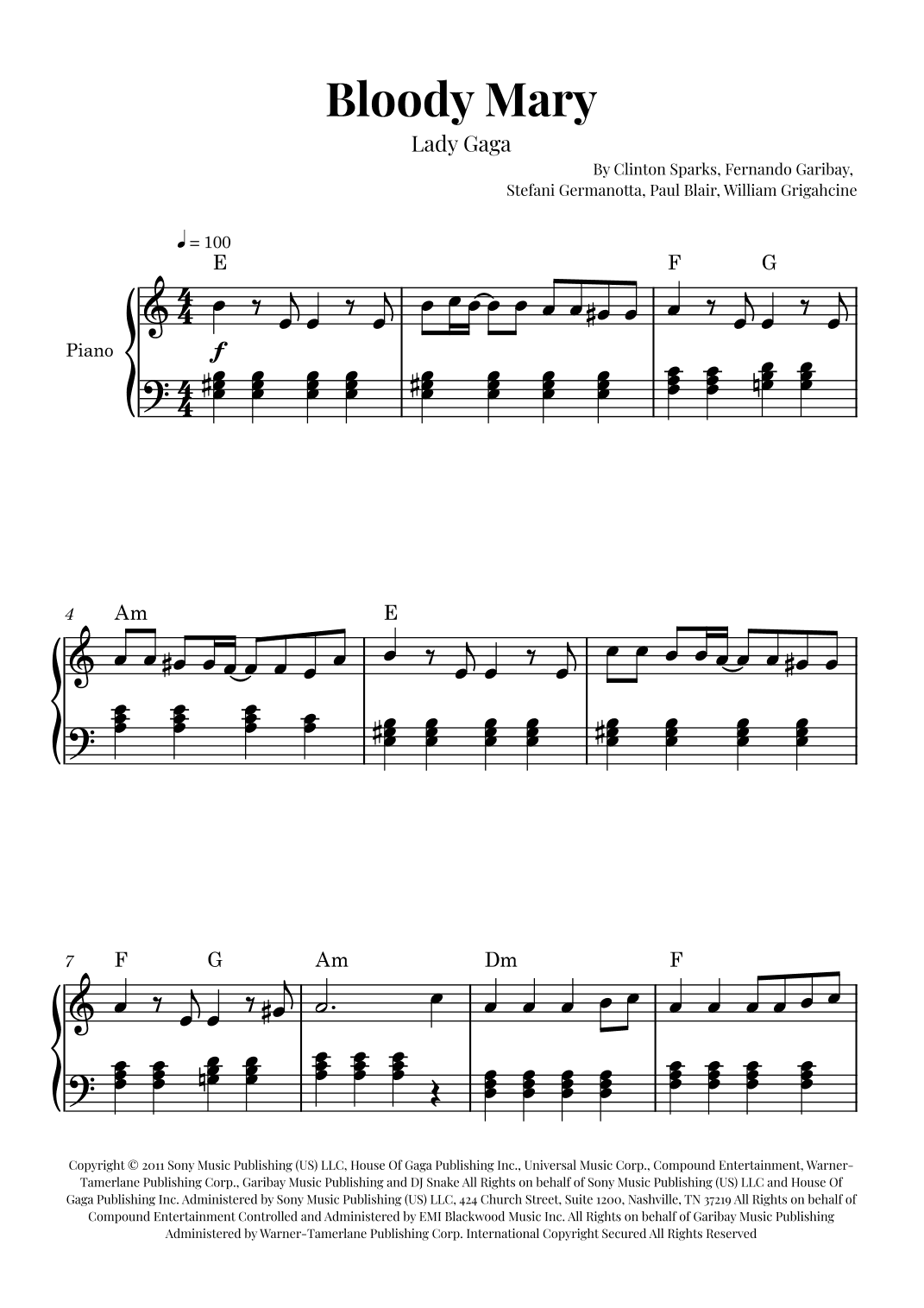 Bloody Mary (arr. Glauco Fernandes)