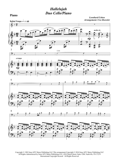 Hallelujah (arr. Uwe Roessler / Rössler / Rassler)