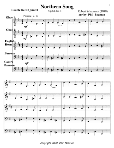 Northern Song-Schumann-double reed quintet (arr. Phil Beaman)