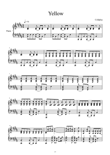 Yellow (arr. Coldplay)