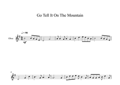 Go Tell It On The Mountain (Oboe) (arr. Digital Book Music)