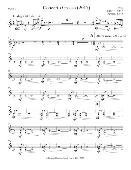 Concerto Grosso (2017) violin 1