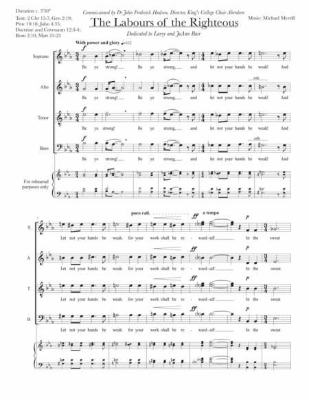 The Labours of the Righteous