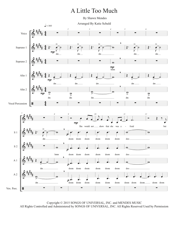 A Little Too Much (arr. Katie Schuld)