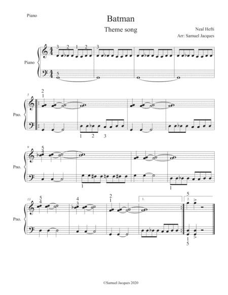 Batman Theme (arr. Samuel Jacques)