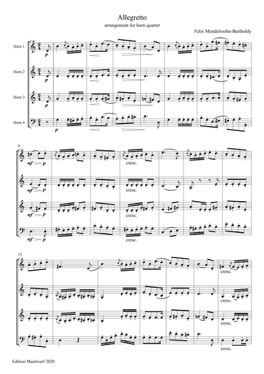 Allegretto (arr. Edition Maulwurf)