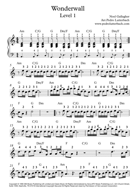 Wonderwall (arr. Pedro Lutterbach)