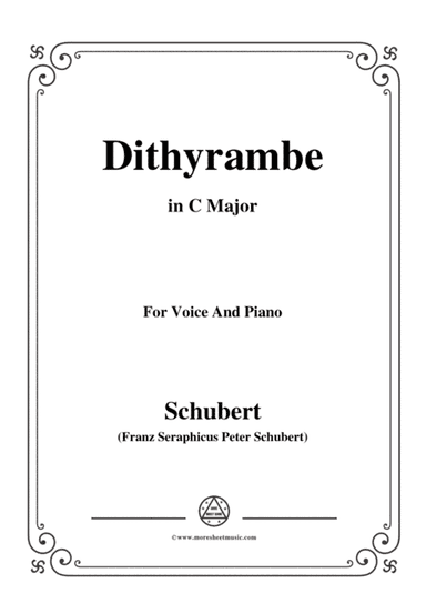Schubert-Dithyrambe,Op.60 No.2,in C Major,for Voice&Piano (arr. MSM)