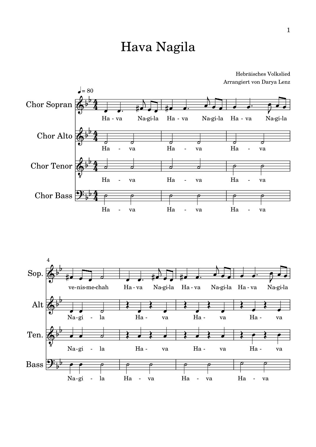Hava Nagila (arr. Darya Lenz)