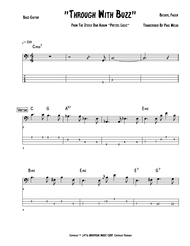 Through With Buzz (arr. Accubass)