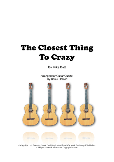 The Closest Thing To Crazy (arr. Derek Hasted)