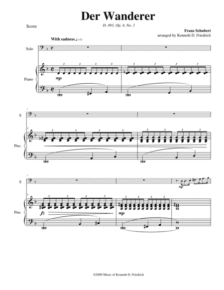 Der Wanderer (arr. Kenneth D. Friedrich)