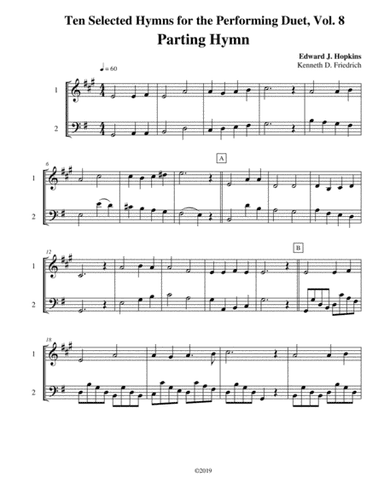 Ten Selected Hymns for the Performing Duet, Vol. 8 - trumpet and trombone (euphonium) (arr. Kenneth D. Friedrich)