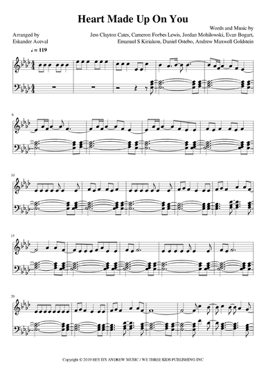 Heart Made Up On You (arr. Eskander Aceval)