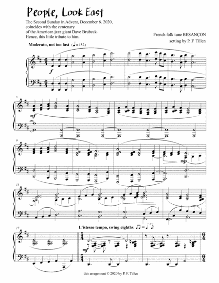 People, Look East (arr. P. F. Tillen)