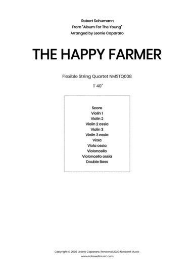 The Happy Farmer (Flexible string quartet/ensemble) (arr. Leonie Capararo)