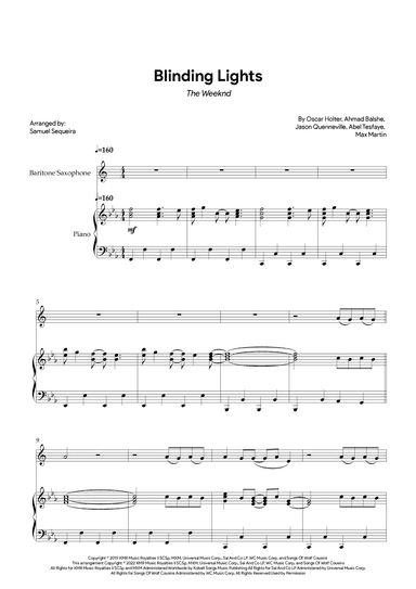 Blinding Lights (arr. Samuel Sequeira)