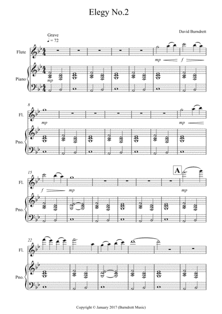 Elegy No.2 for Flute and Piano