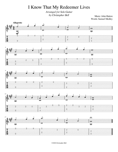 I Know That My Redeemer Lives (arr. Christopher Bell)