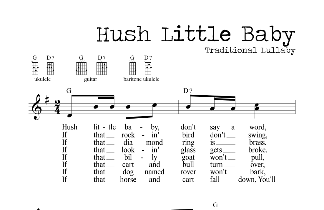 Hush Little Baby (Lullaby) (arr. M. Ryan Taylor)
