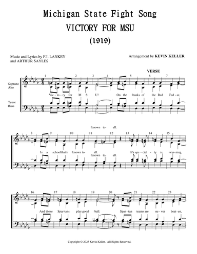 Victory for MSU (Michigan State Fight Song) (arr. Kevin Keller)