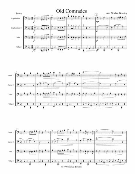 Old Comrades March - Tuba/Euphonium Quartet (arr. Norlan Bewley)