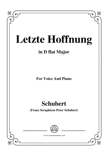 Schubert-Letzte Hoffnung,from 'Winterreise',Op.89(D.911) No.16,in D flat Major,for Voice&Piano (arr. MSM)