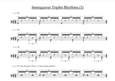 Semiquaver Triplet Rhythms (1)