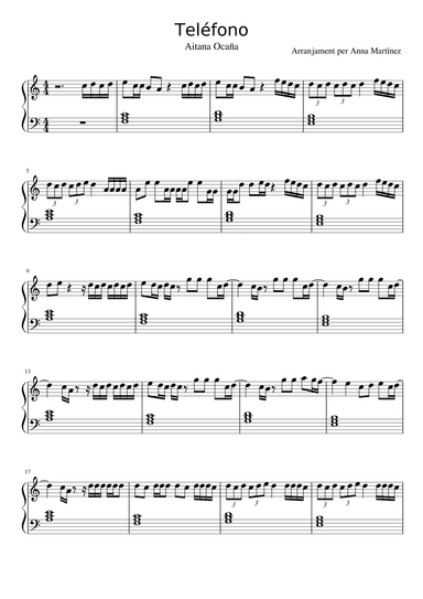 Mi Telefono (arr. Anna Martínez Massó)