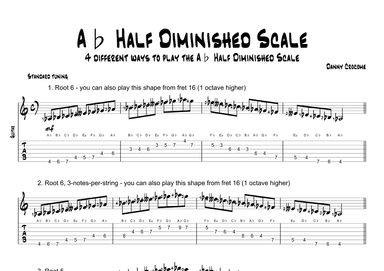 Ab Half Diminished Scale (4 Ways to Play)