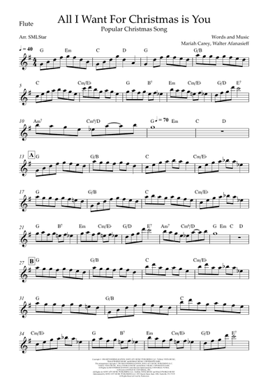All I Want For Christmas Is You (arr. SMLStar)