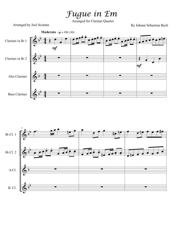 Fugue in Em (arr. Joel William Scianna)