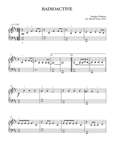 Radioactive (arr. Brock Chart)