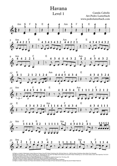 Havana (arr. Pedro Lutterbach)