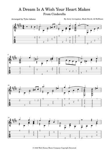 A Dream Is A Wish Your Heart Makes (arr. Tyler Adams)