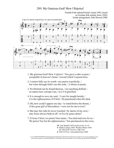 289 My Gracious God! How I Rejoice! (arr. John Stewart 2008)