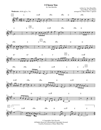 I Choose You (arr. Marco Polo C. Ignacio)